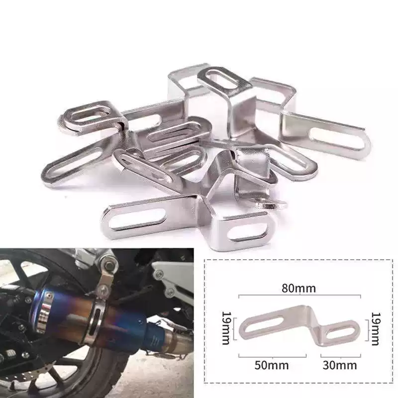 Pipe Clamp Bar - Motorcycle Exhaust Pipe Bracket Z-Shaped Motorcycle