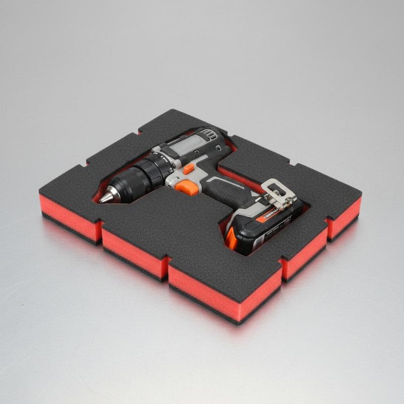 Workshop With Tools - 1Pcs Red Black Shockproof Foam Insert