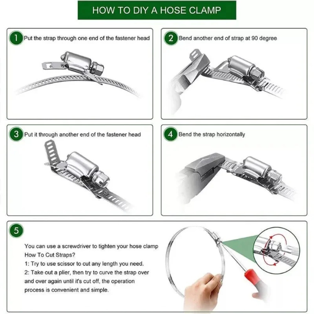 4M Hose Clamp Strap Screw Band - Pipe Clamp Bar recension och pris