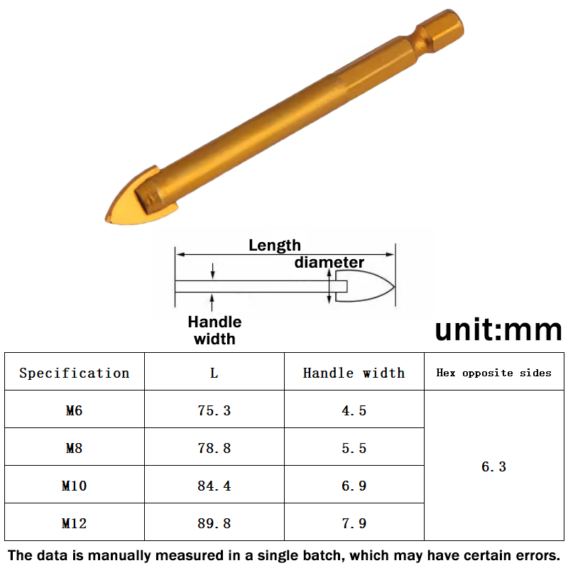 Triangle Drill Bit 6-12mm Tita - Workshop Tools Center recension och pris