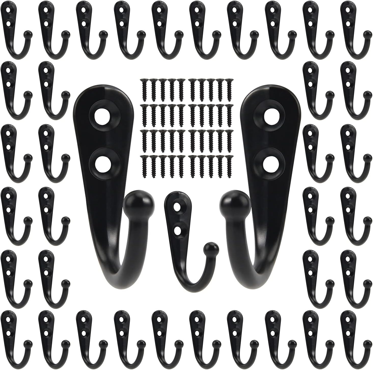 Black Metal Hooks with Screws  - Screw Organizer Kit recension och pris