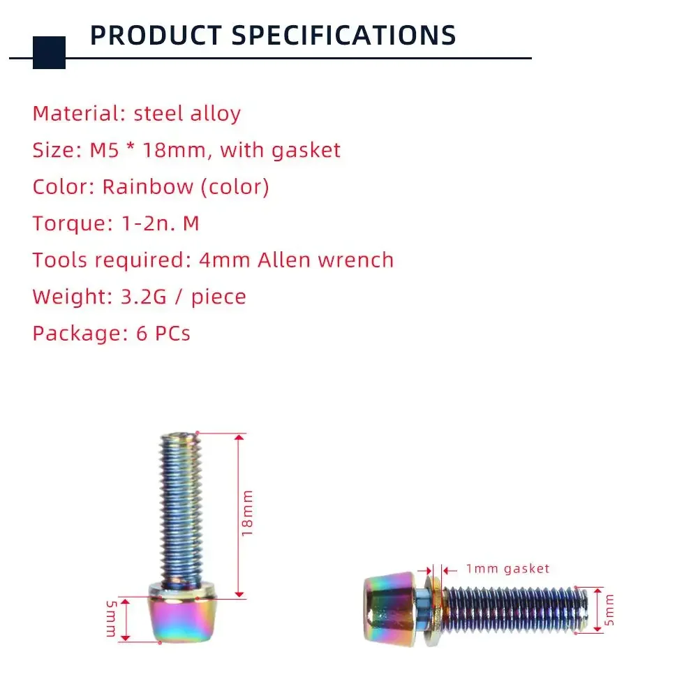 TANKE 6pcs M5 * 18 15mm Bolt S - Screw Organizer Kit recension och pris