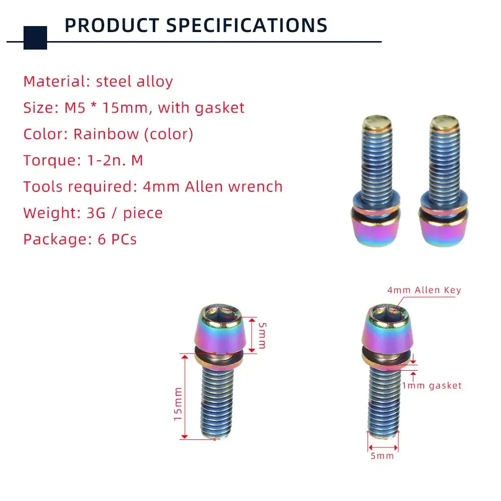 TANKE 6pcs M5 * 18 15mm Bolt S - Screw Organizer Kit recension och pris